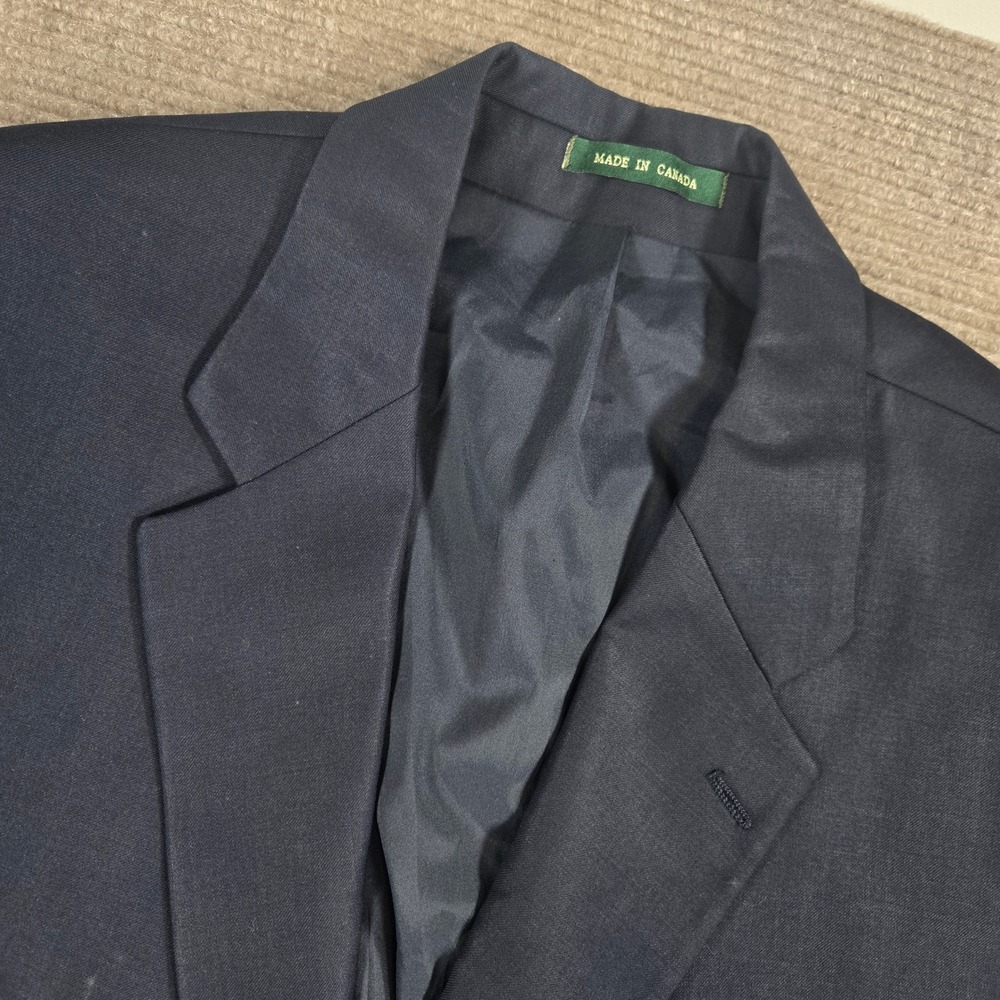 Lauren Ralph Lauren Mens 42L Navy Blue Gold Button Wool Two Button Blazer Jacket